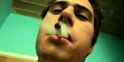 Homosexual boy prefers to smoke while getting shlong teased - drtuber.com