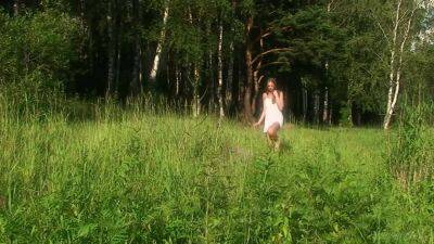 Blonde Ksenya B Takes A Naked Walk In The Forest - upornia.com - Russia