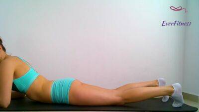 Fit Babe Abs Workout Topless Playing With My Long Legs! Flexing Muscles - hclips.com