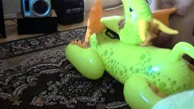 Green dragon inflatable toy humping orgasm - drtuber.com