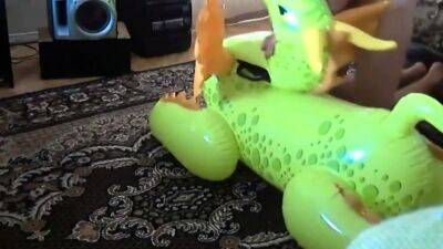Green dragon inflatable toy humping orgasm - drtuber.com