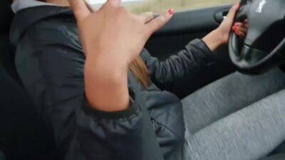 Handjob At The Wheel!!! Hot Sex In The Mountains - hclips.com