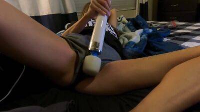 Footjob While Watching Porn And Masturbating With Giant Vibrator - hclips.com