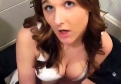 Busty girl deepthroats and make him cum with her tits - drtuber.com