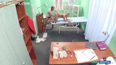 Nasty Blond Hair Babe Loves The Doctors Muscles And - hclips.com