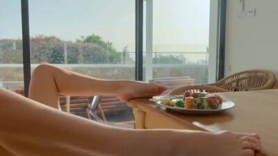 Beautiful Red-haired Girl Eats Sushi Sexy - hclips.com