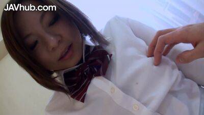 Cute shoolgirl Riko Masaki gets creampied - sexu.com - Japan