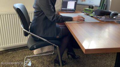 Business Woman Does Dildo Play In Home Office - Business Bit - hclips.com