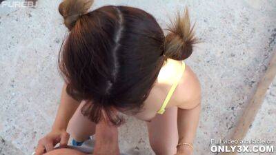 Africa Danger pigtail blowjob in the sunset - sexu.com