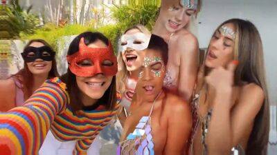 Maya Woulfe - Chanel Camryn - Maya - Samantha - Maya Woulfe , Chanel Camryn, and Samantha Lexi Spice Up A Borning Game Night By Sharing Stud - sexu.com