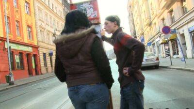 Hot brunette bbw picks up lad from the street - drtuber.com - Czech Republic
