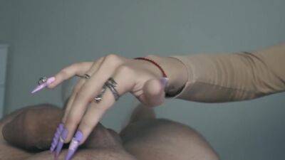 Long Nails Scratching Cock, Balls, Foreskin And Peehole - hclips.com