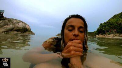 Sloppy Blowjob At Secret Beach In The Sea - Hot Latina Oral Seduction Pov 4k - upornia.com