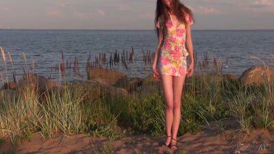 Nicole - Nicole Naked By The Sea Touching Her Sexy Body 10 Min - upornia.com