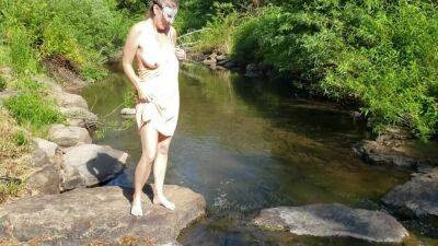 Anita Coxhard Gets Naked And Masturbates By A Tranquil Stream - hclips.com