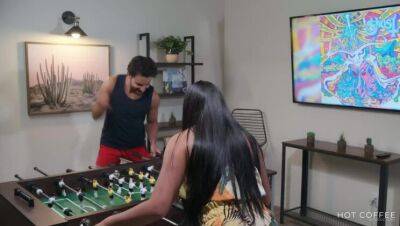 Jolla and Mark play a game of Foosball and Jolla wins the prize. Getting eaten out, fingered and fucked. - veryfreeporn.com - Puerto Rico