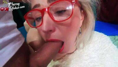 Blonde Sloppy Deepthroat and Cum on Face in Stockings - xxxfiles.com