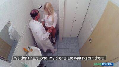 Exciting Full-Breasted Blondie Receives A Creampie From The Doctor - sunporno.com