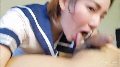 Chinese Student Giving Passionate Blowjob and Cum in Mouth - NicoLove - xxxfiles.com - China