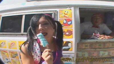 young sexy roller girl Ashley deep sucking ice cream - xxxfiles.com