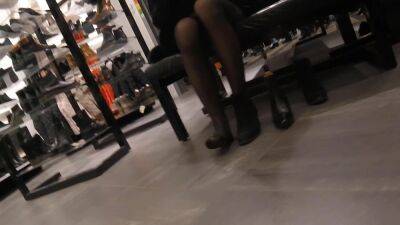 Candid legs in a shoe store - voyeurhit.com - Russia