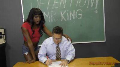 Black Student Seduces Her Teacher Into Becoming Her Slave- Ana Foxxx Femdom - veryfreeporn.com