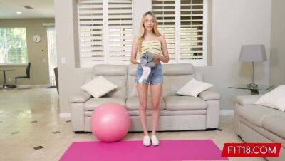 Lily - FIT18 - Lily Larimar - Casting Skinny 100lb Blonde Amateur In Yoga Pants - 60FPS - xxxfiles.com - Usa
