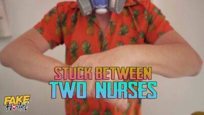 Lucky Manager Stuck Between Two Hot Nurses - sexu.com