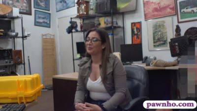 Hot Brunette Babe With Glasses Nailed By Nasty Pawn Man - hclips.com