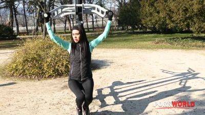 Fitness Chick Takes Back Two Playful R With Alyssa Bounty - hotmovs.com