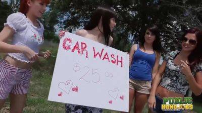 Chloe - Sexy Wet Fivesome Car Wash With Chloe Skyy And Brooke Benson - hotmovs.com