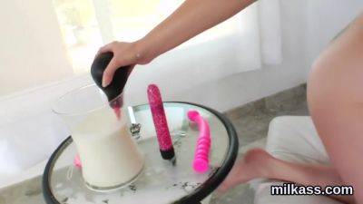 Kinky Lesbos Fill Up Their Monster Butts With Milk And - videomanysex.com