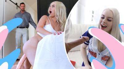 Stepdad watches as stepdaughter tries on new clothes for a Barbie-themed party & gets a messy creampie - sexu.com