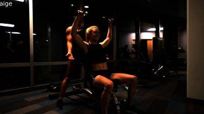 AspenRae & Paige Gym Perv -JOI cam & premium nude - drtuber.com