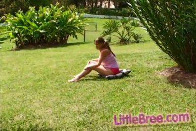 Little Bree masturbates topless outdoors - hotmovs.com