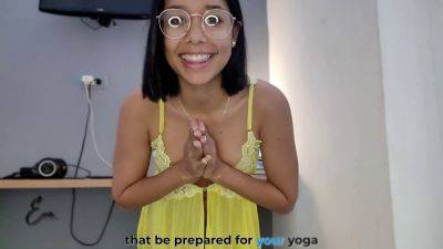 Watch this hot ebony mommy Meditacion and masturbate with her small tits & glasses on! - sexu.com - Britain - Spain
