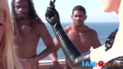 Blonde Slut Takes Black Colored Dicks - videomanysex.com