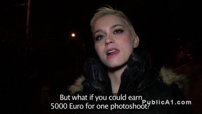 Short Haired Euro Blonde Bangs In Public - videomanysex.com