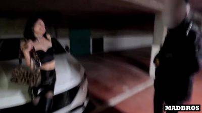 Gothic Nympho Leaves Her Boyfriend And Gets Fucked In The Car In The Parking Lot! - hclips.com - France