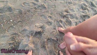 Dick Flash - A Girl Caught Me Jerking Off In Public Beach And Help Me Cum 2 - Miss Creamy - hclips.com - France