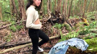 My stepsister's hot POV morning sex in the forest with perfect tits bouncing - sexu.com