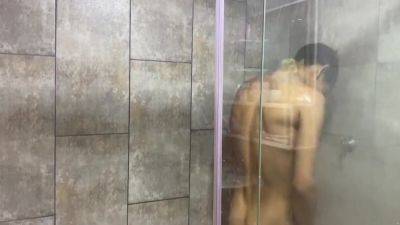 My Stepbrother Takes A Shower And I Go Into The Bathroom To Scrub Him And Take A Shower With Him - upornia.com - Usa