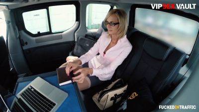 Jenny Smart, the Czech blonde, gets her tight pussy pounded hard in the backseat of a car VIP SEX VAULT - sexu.com - Czech Republic
