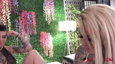 Darcy and Kenny get tattooed then fucked by Evilyn - hotmovs.com