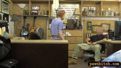 Skinny Redhead Babe Nailed By Pawn Dude In The Backroom - hclips.com