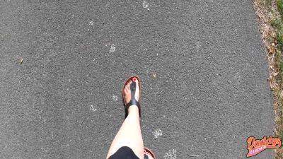 Footwalk In Public-walk With My Dirty Little Feet - hclips.com - Germany