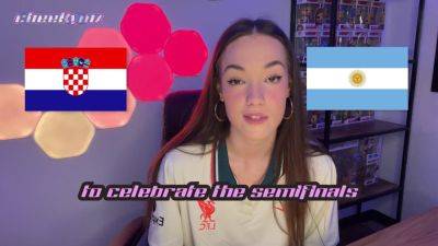 Watch this cute brunette babe get off with her favorite sex toys during the FIFA World Cup Semi-Finals - sexu.com