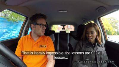 Big Booty Ebony Bangs Driving Instructor - videomanysex.com