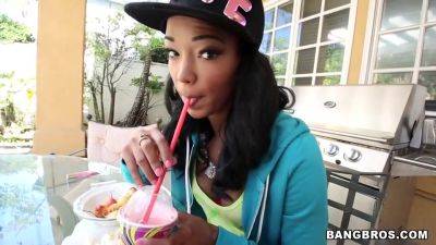 Cute Black Teen In A Snapback Sucking And Fucking A With Harley Dean - hotmovs.com
