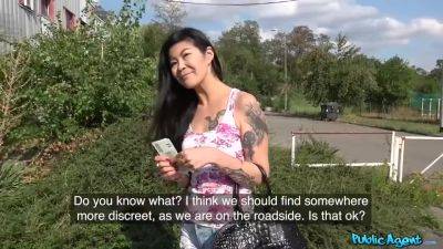 Akasha Coliun And Thomas Hyka - Shameless Asian Chick Nailed Outdoors - hclips.com